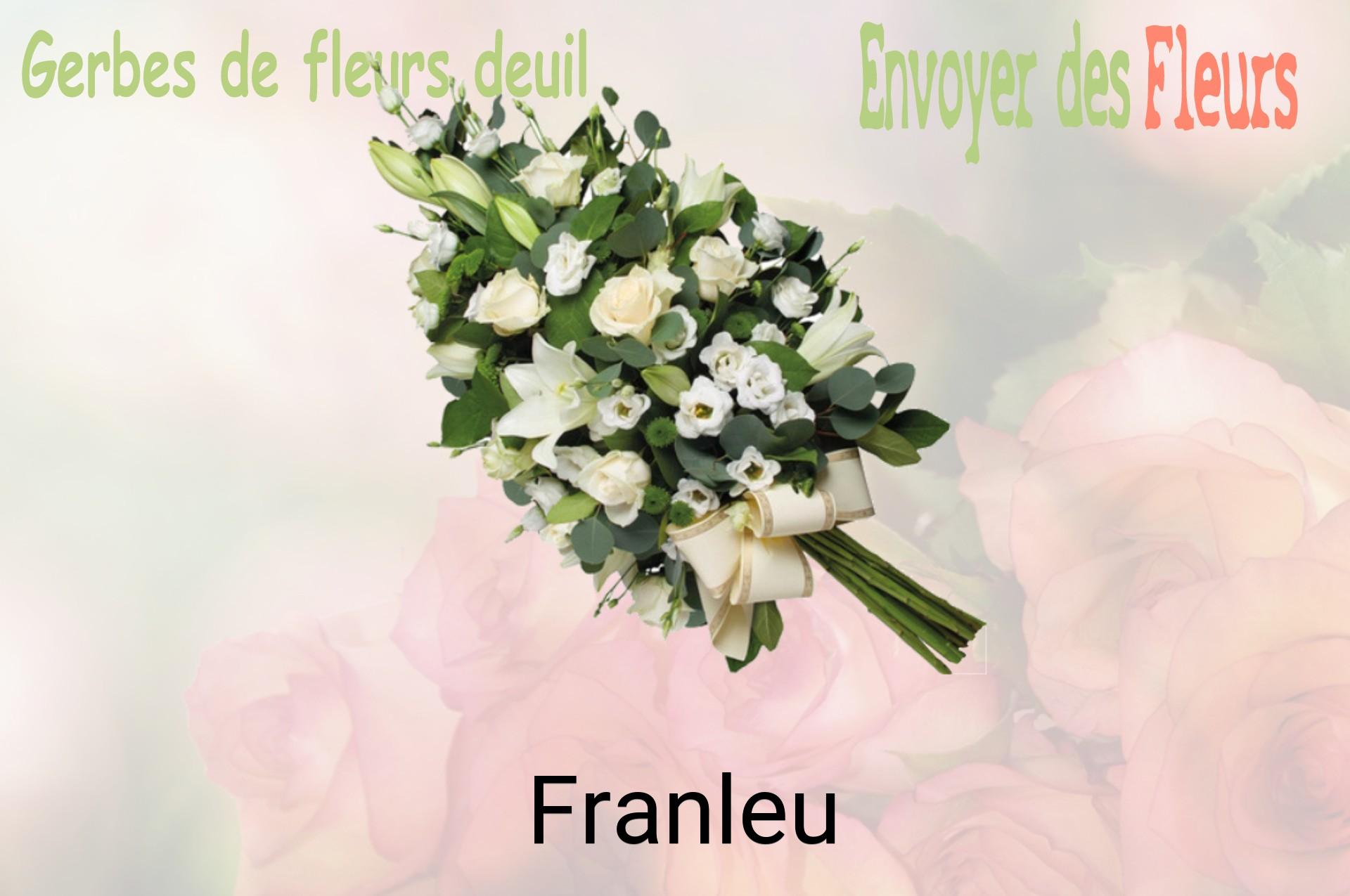 Gerbe de fleurs de deuil livrée à Franleu